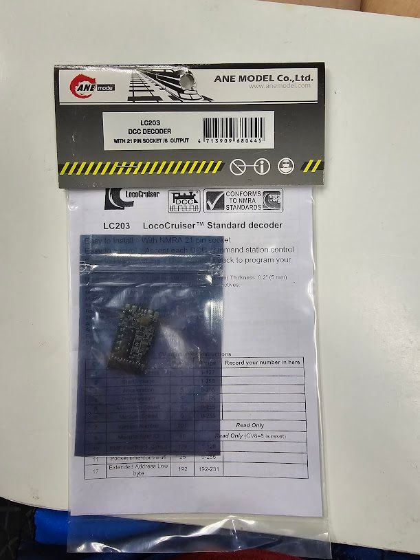 HO ANE LC203 DCC Decoder with 21 Pin Socket/6 Output
