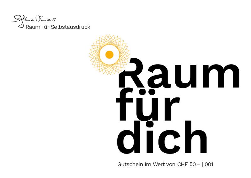 Gutschein &quot;Raum für dich&quot; im Wert von CHF 50.–