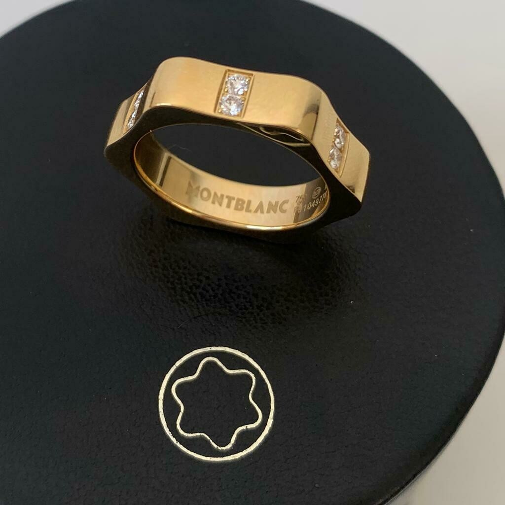 MONTBLANC GOLD RING AND DIAMONDS