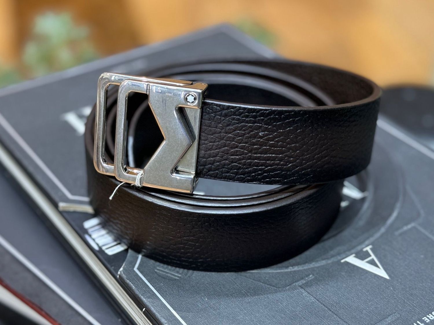 CINTURÓN MONTBLANC - LEATHER BELT REVERSIBLE 35MM