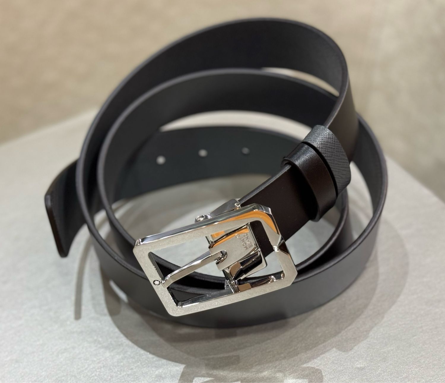 CINTURÓN MONTBLANC - LEATHER BELT REVERSIBLE 35MM