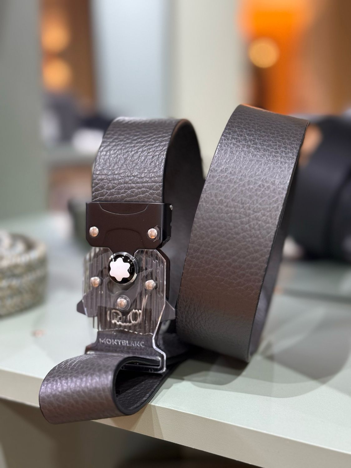 CINTURÓN MONTBLANC - LEATHER BELT 35MM