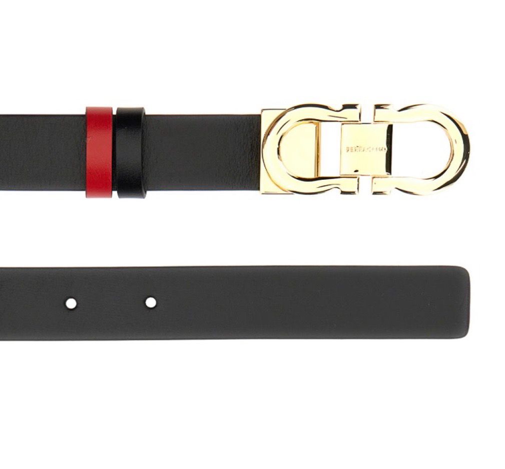 CINTURÓN FERRAGAMO - BLACK/RED 20MM