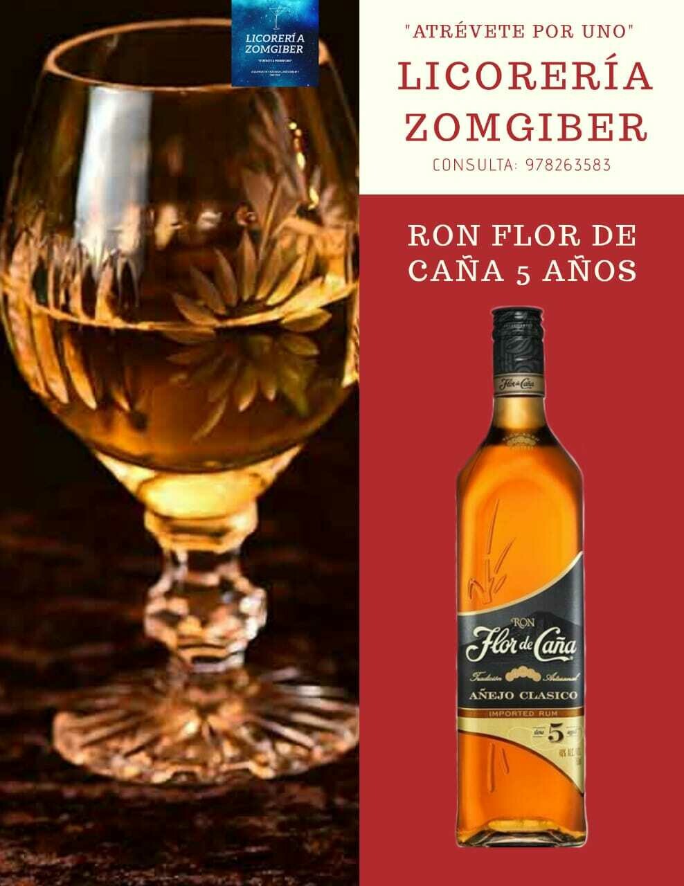 RON FLOR DE CAÑA 5 AÑOS