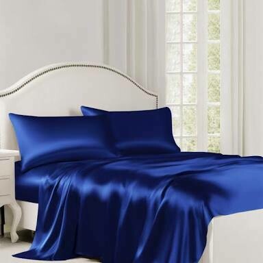 Royal blue silk bedsheets
