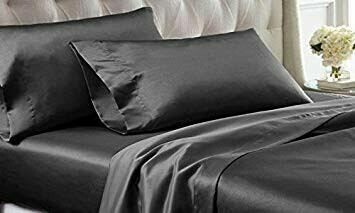 Dark Grey silk bedsheet