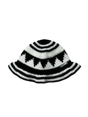 Black and White Okpu Agu bucket hat