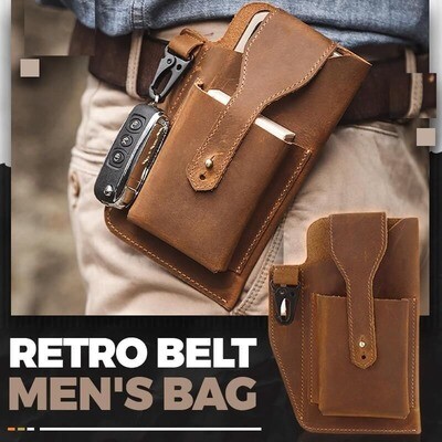 Retro Belt Waist Men's Bag