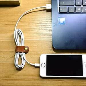 Genuine Leather Cable Organizer