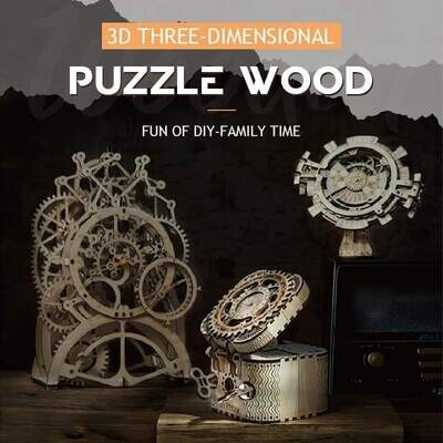 3D Three-Dimensional Puzzle Wood