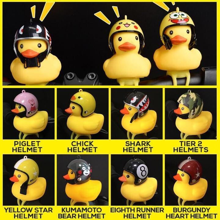 Helmet Yellow Duck Decoration Bell