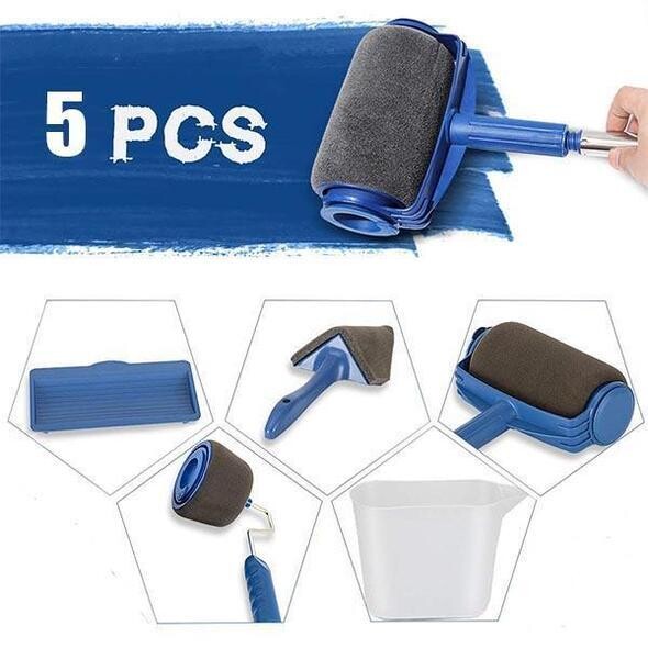 Handle Paint Roller Brush Kit (6PCS)
