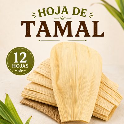 12 Hojas de tamal 