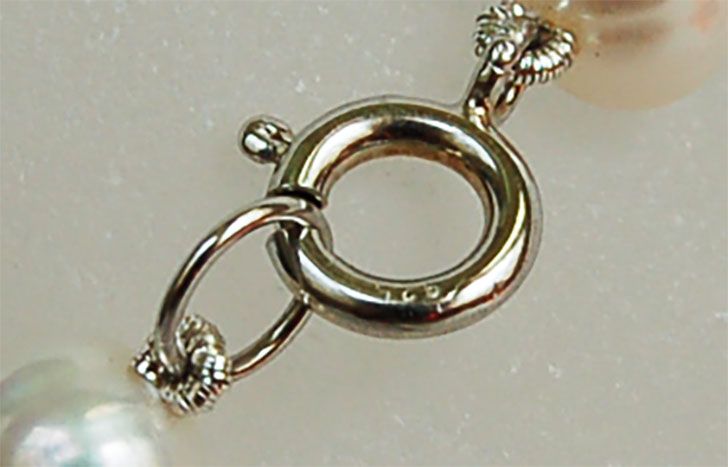 Multi color cultured freshwater pearls necklace with sterling silver spring ring clasp