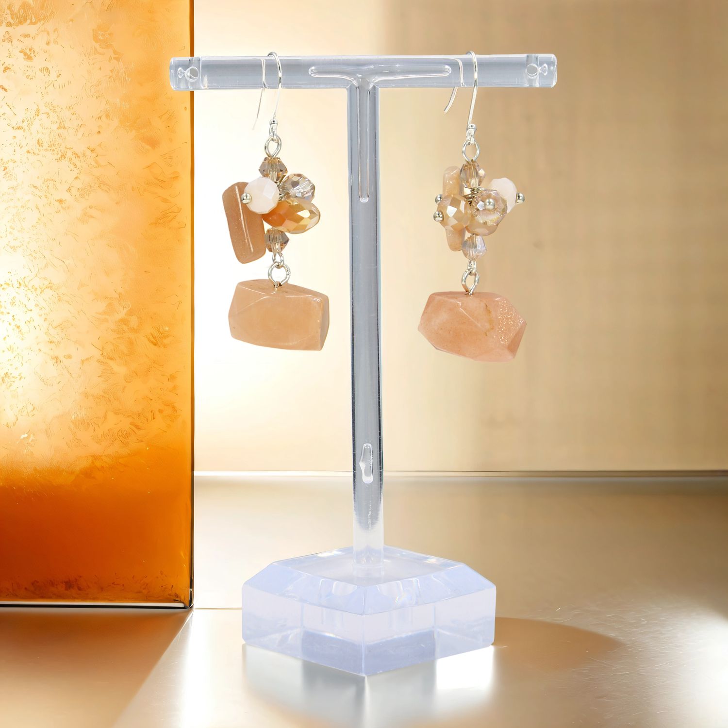 Natural Citrine Mix Dangle Earrings