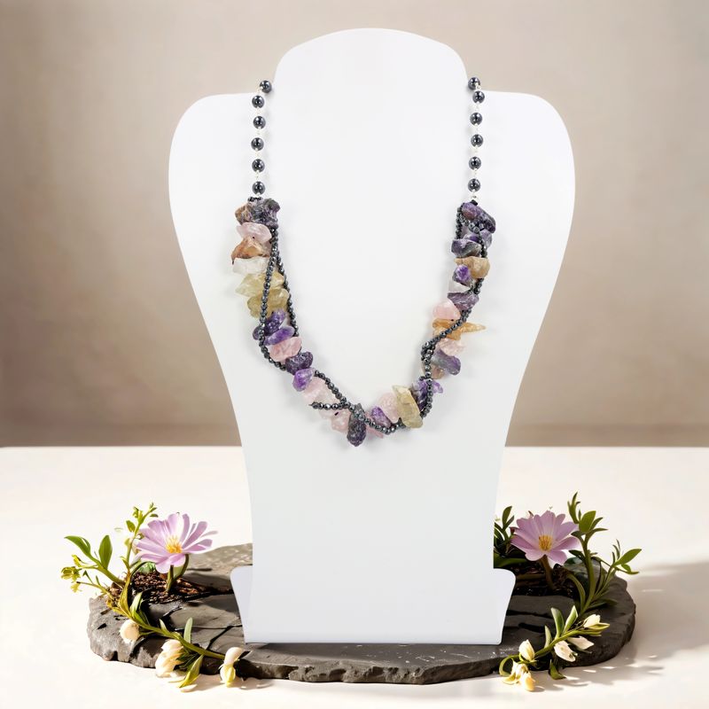 Row Ametrine Statement Necklace