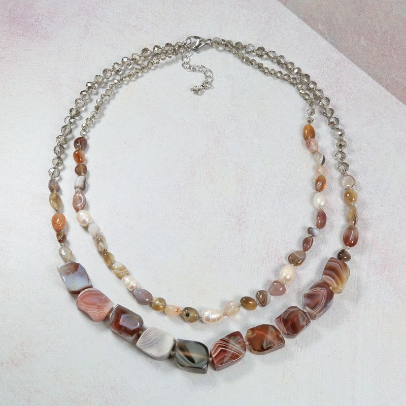 Botswana Agate Short Necklace