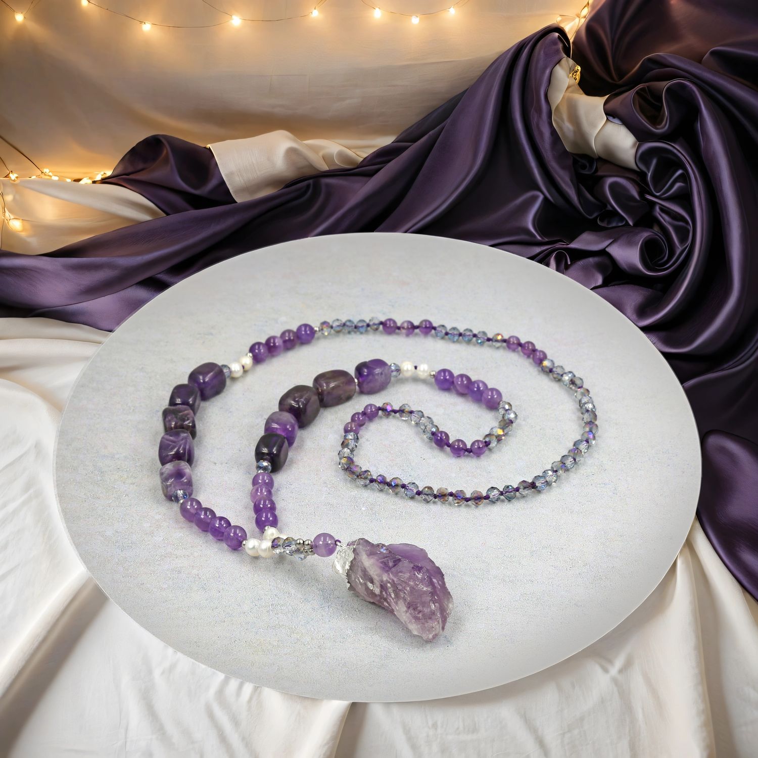 Amethyst Pendant Necklace