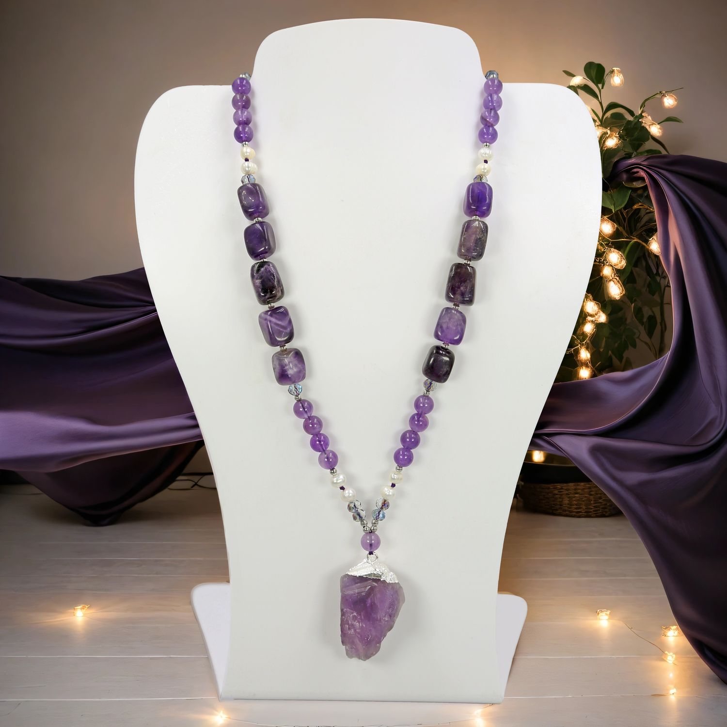 Amethyst Pendant Necklace