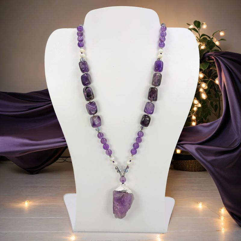 Amethyst Pendant Necklace