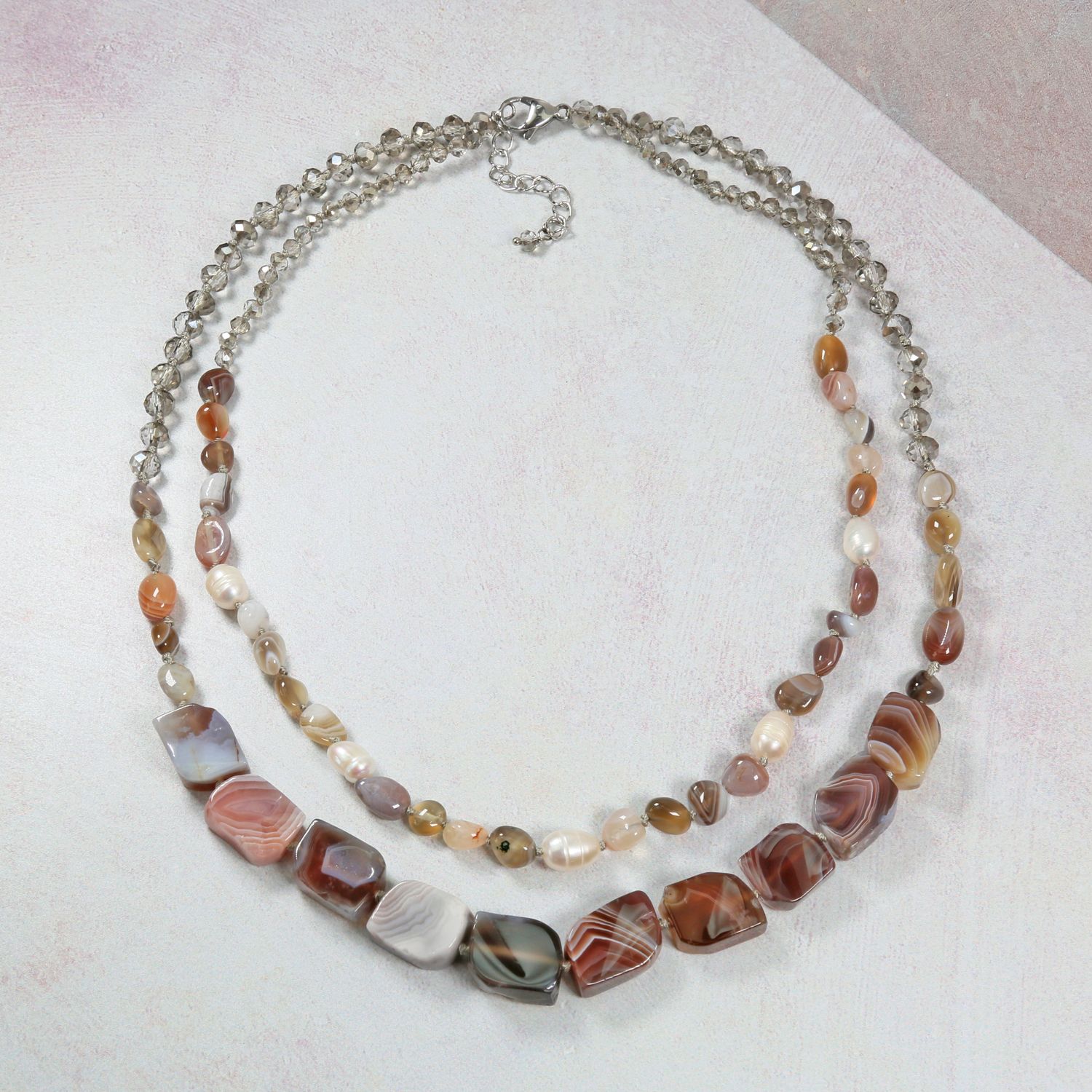 Botswana Agate Short Necklace