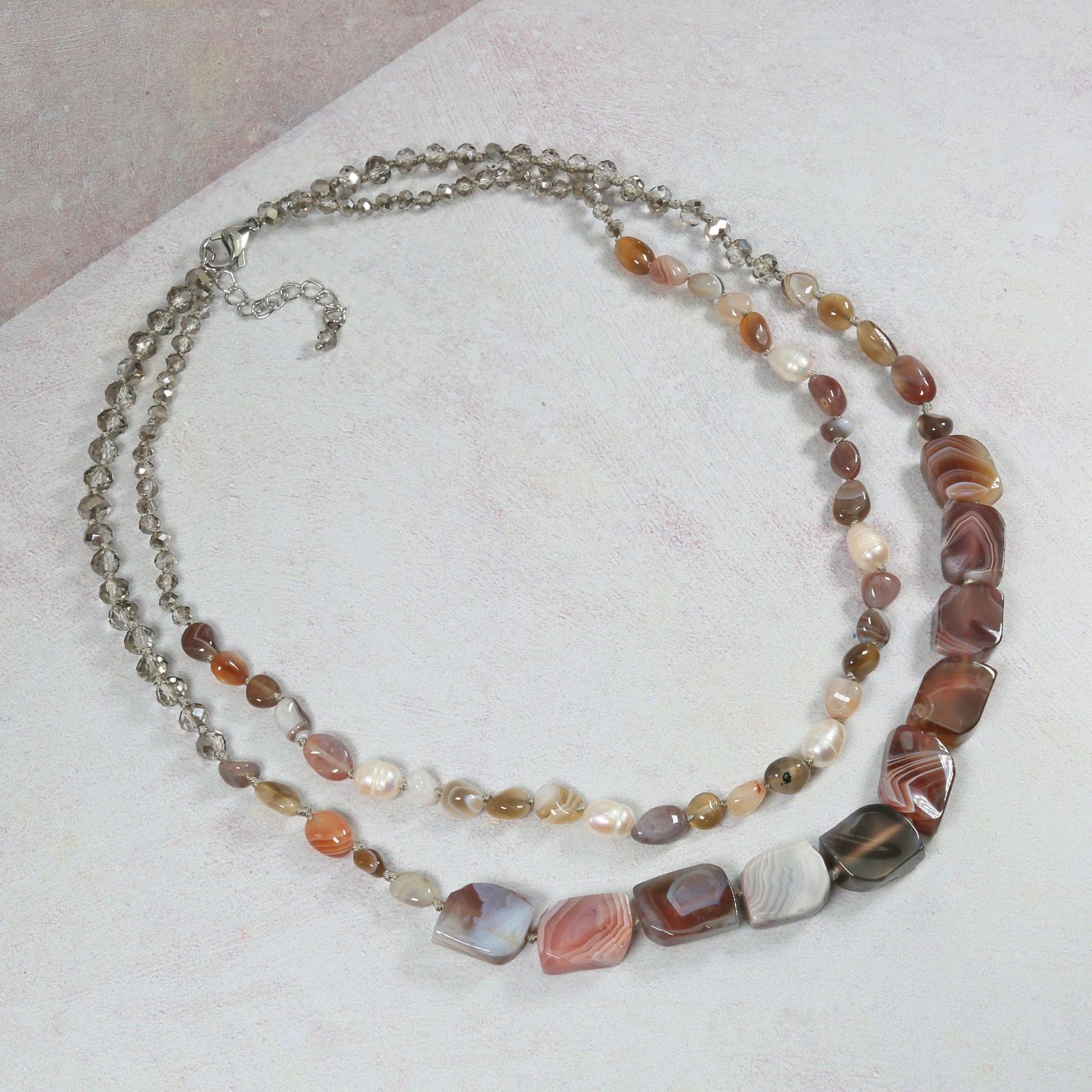 Botswana Agate Short Necklace