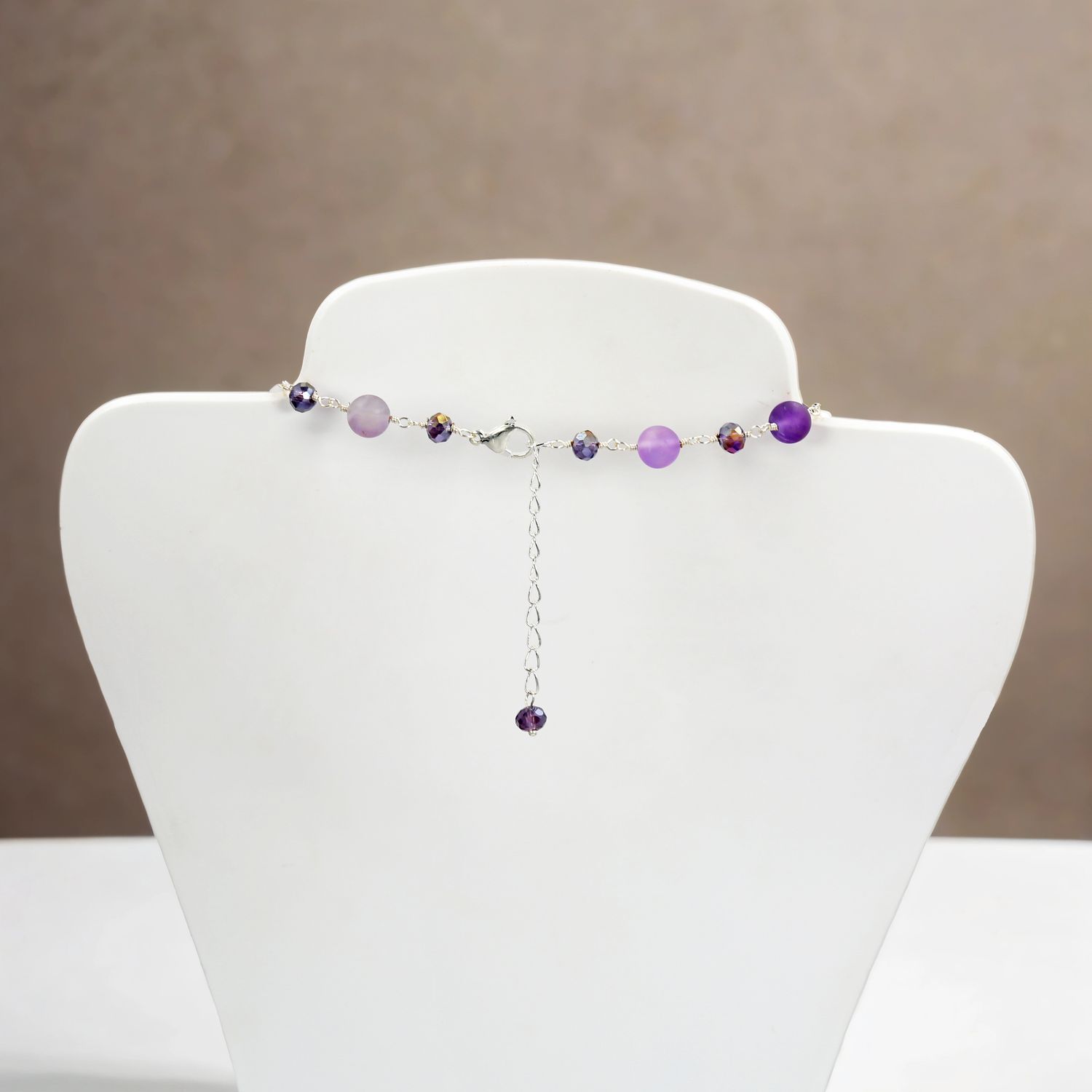 Matte Amethyst and Freshwater Pearls Necklace