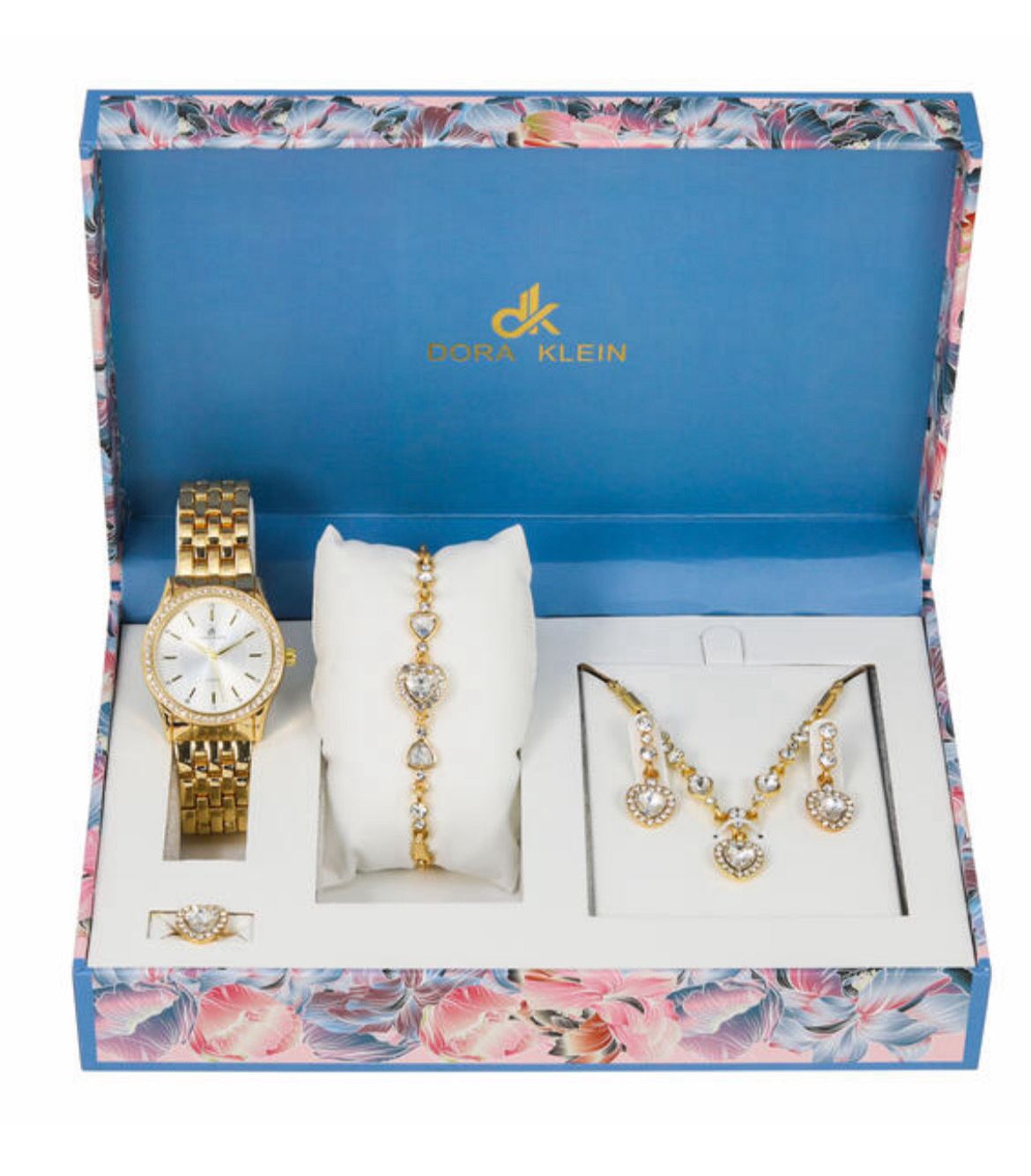 Gold watch and Jewerly Set
