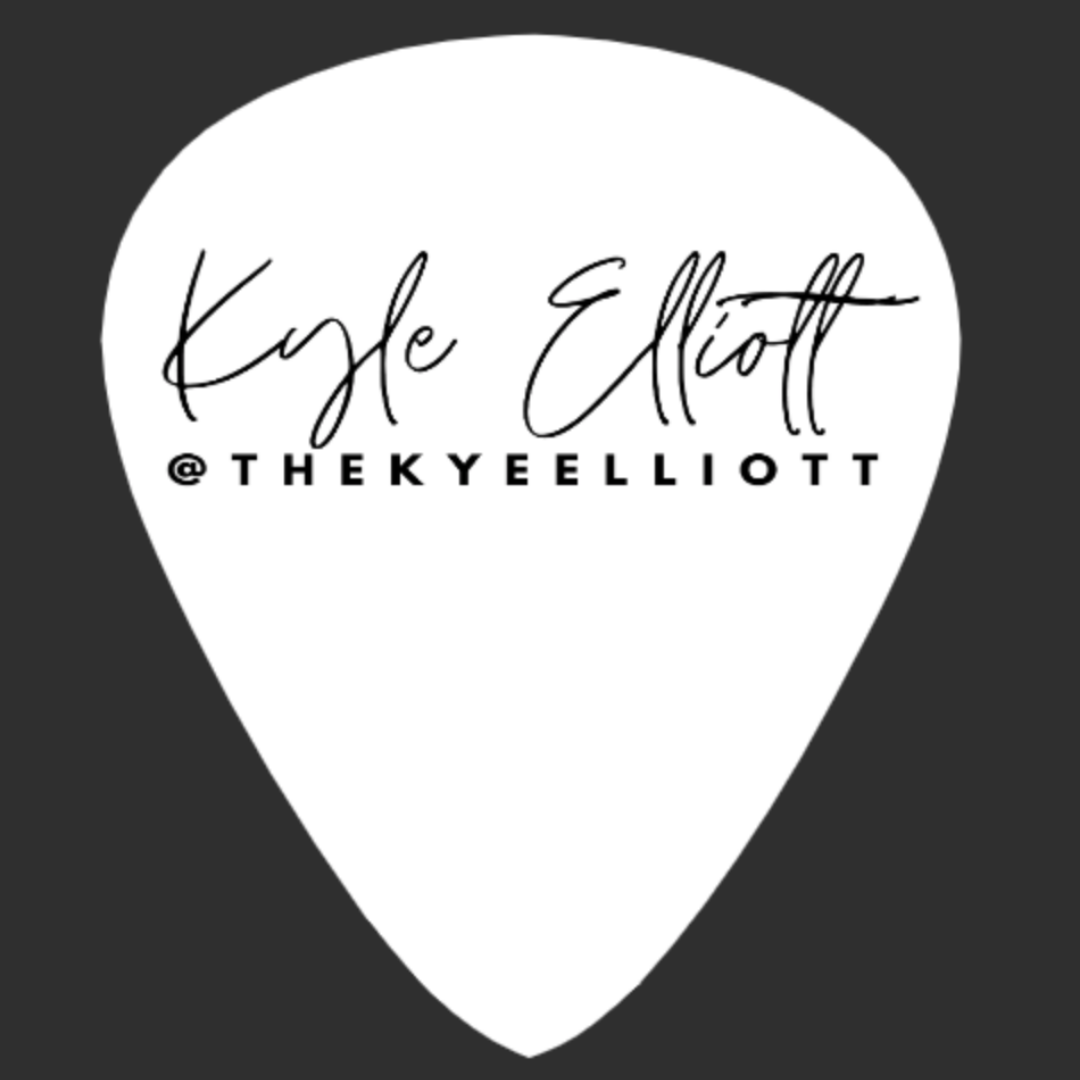 Kyle Elliott (Pearl one sided B&W) Guitar Pick 1"