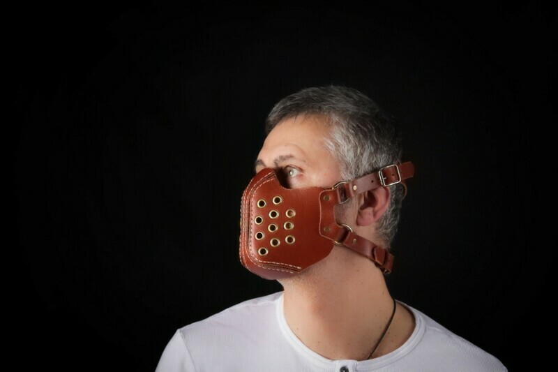 Leather face mask &quot;Jovica&quot;