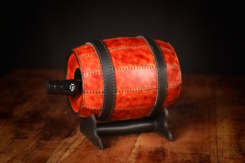 Leather Barrel Bottle Holder &quot;Zoran&quot;