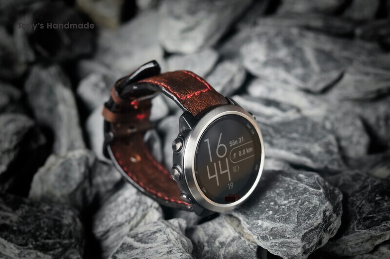 Leather watch strap &quot;Leonid&quot;