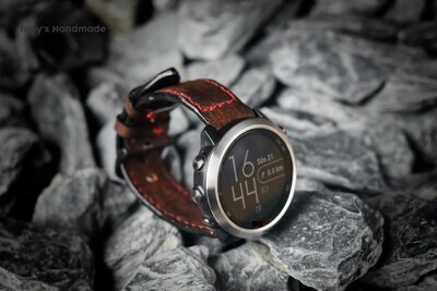 Leather watch strap "Leonid"