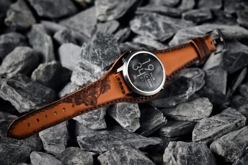 Leather watch strap &quot;Andrej2&quot;