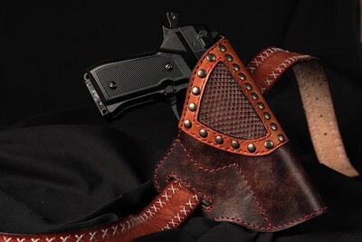 Leather gun holster