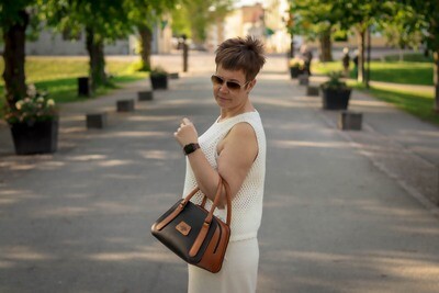 Leather bag "Aleksija"