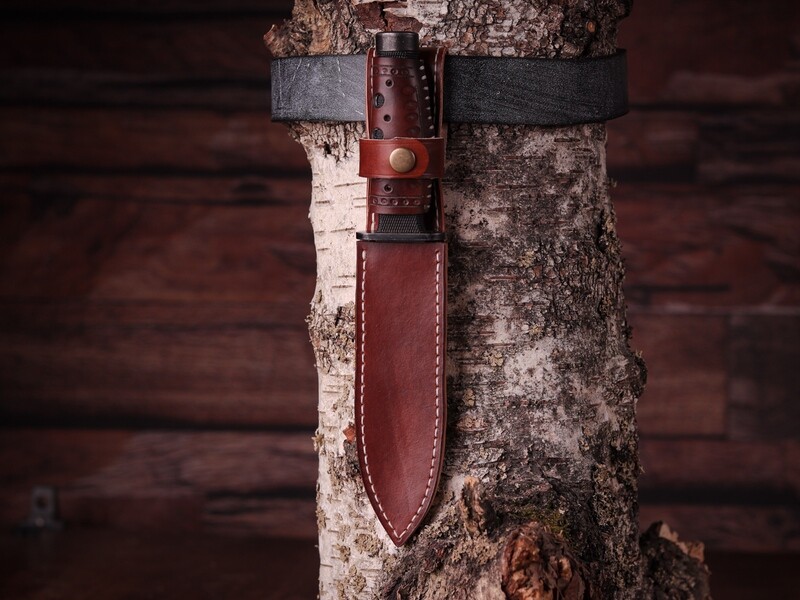 Leather knife sheath