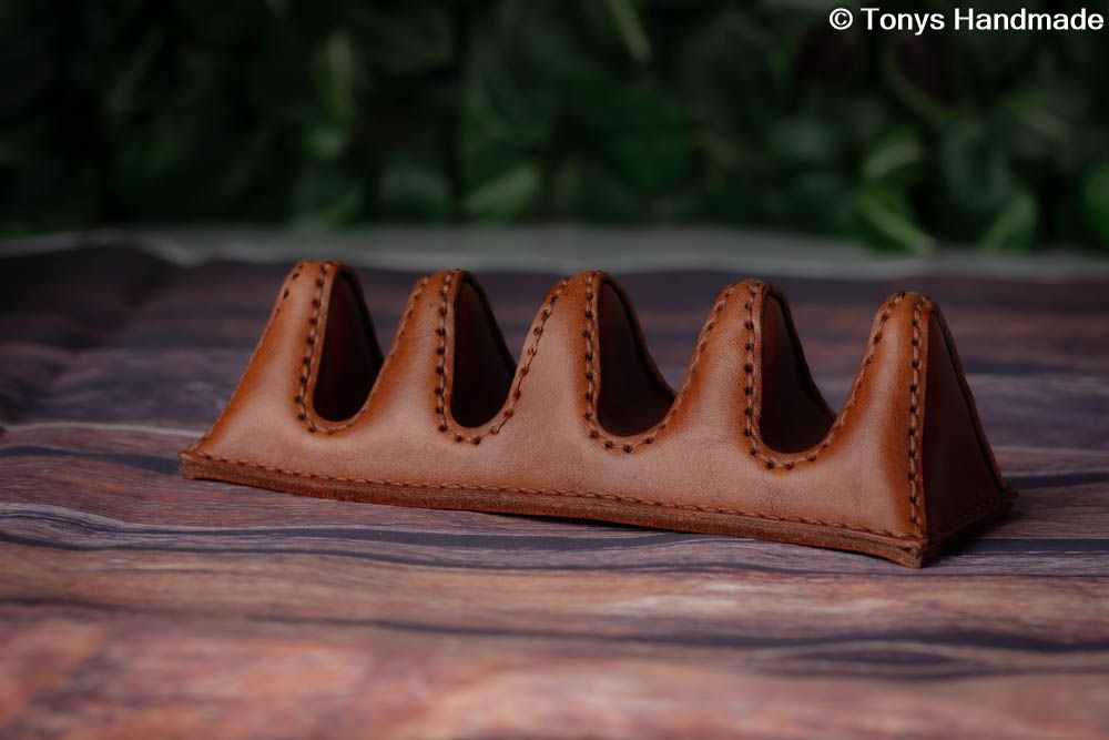 Skrivbordsorganisatör i läder