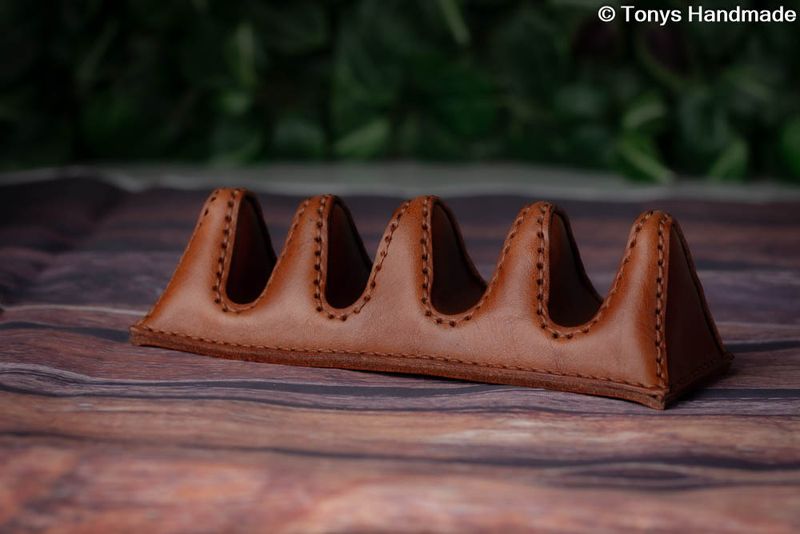 Skrivbordsorganisatör i läder