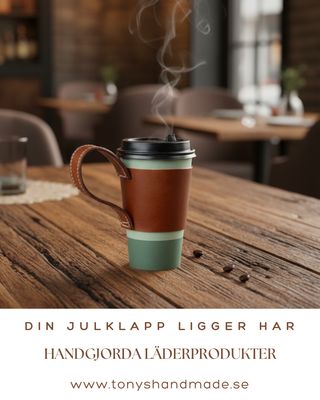 Kaffehållare i läder