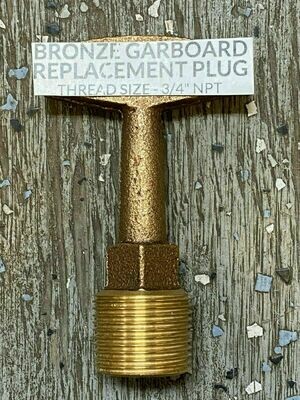 Bronze Garboard T Handle Replacement Plug With 3/4