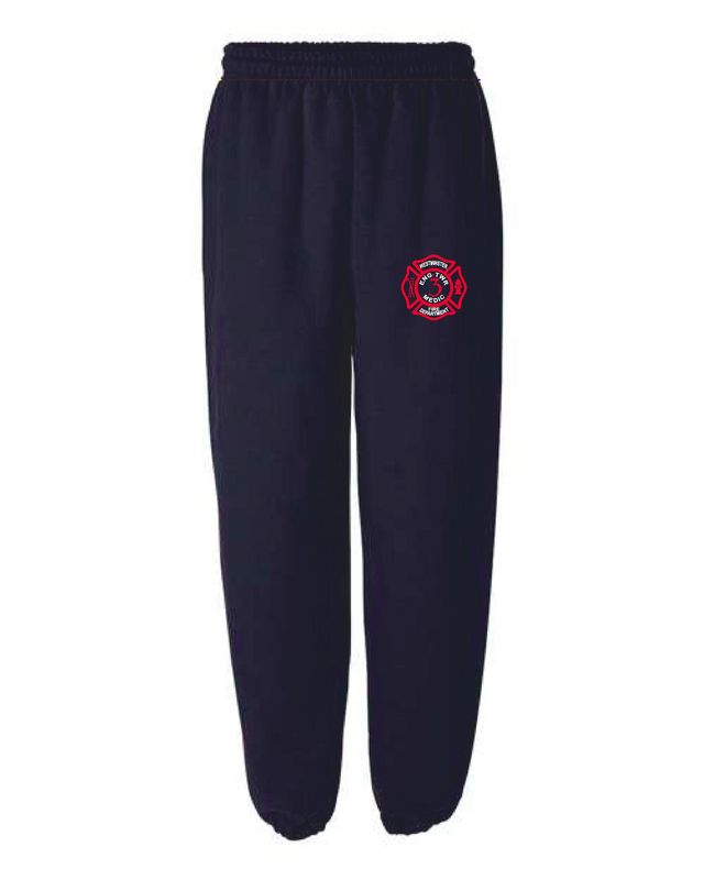 Gildan Heavy Blend pocket sweatpants in Navy Screen Print