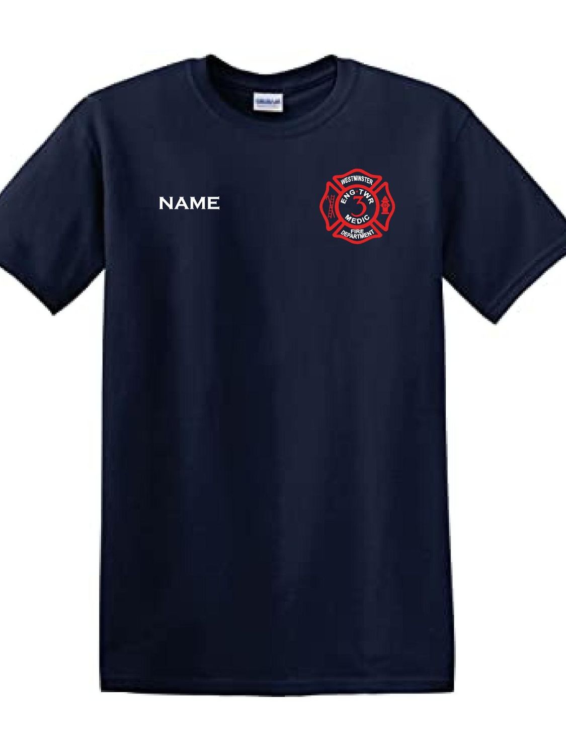 Gildan Navy Short Sleeve T-Shirt (EMBROIDER LOGOS)