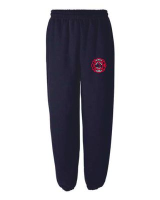 Gildan Heavy Blend pocket sweatpants in Navy Screen Print