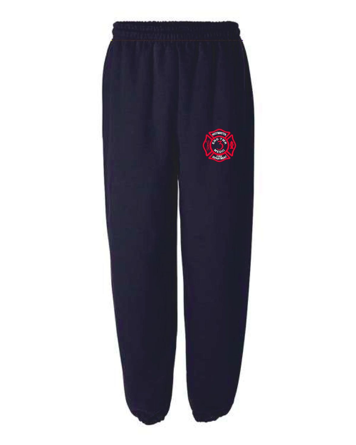 Gildan Heavy Blend pocket sweatpants in Navy Embroidery