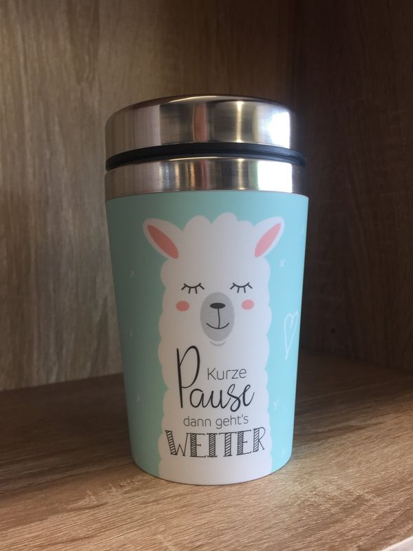 Thermobecher Motiv Lama 240 ml