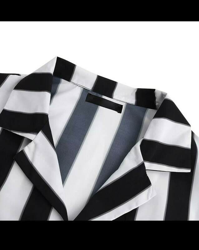 ＶΛＬＩΛ Striped Poplin Shirt.