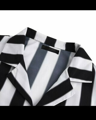 ＶΛＬＩΛ Striped Poplin Shirt.