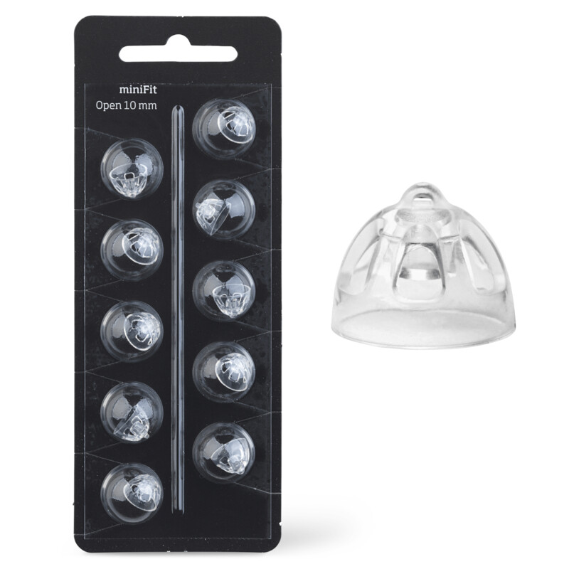 Oticon miniFit 10mm Open Domes - 10pk