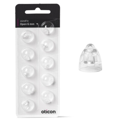 Oticon miniFit 6mm Open Domes - 10pk
